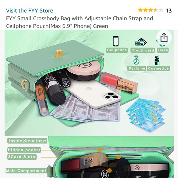 🛑 Green small bag that fits cellphone - Picture 3 of 16